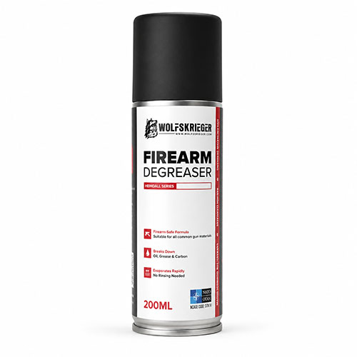 Le dégraissant Wolfskrieger nettoie rapidement et sans résidu, idéal pour préparer tes armes à une performance optimale et à une lubrification efficace.